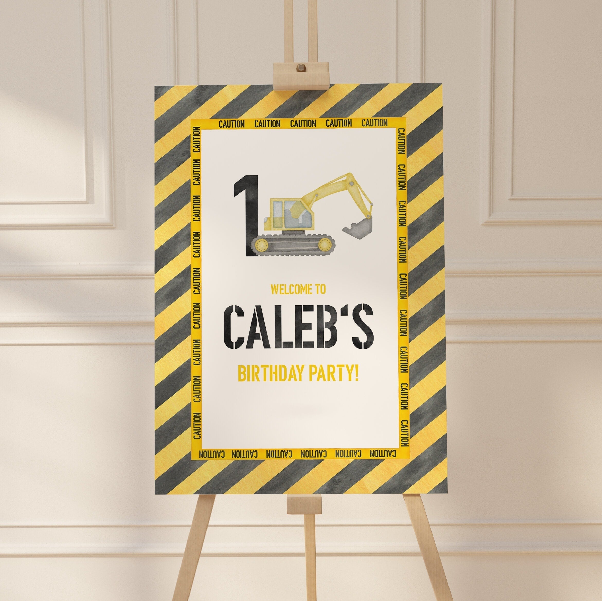 Construction  Birthday - Welcome Sign