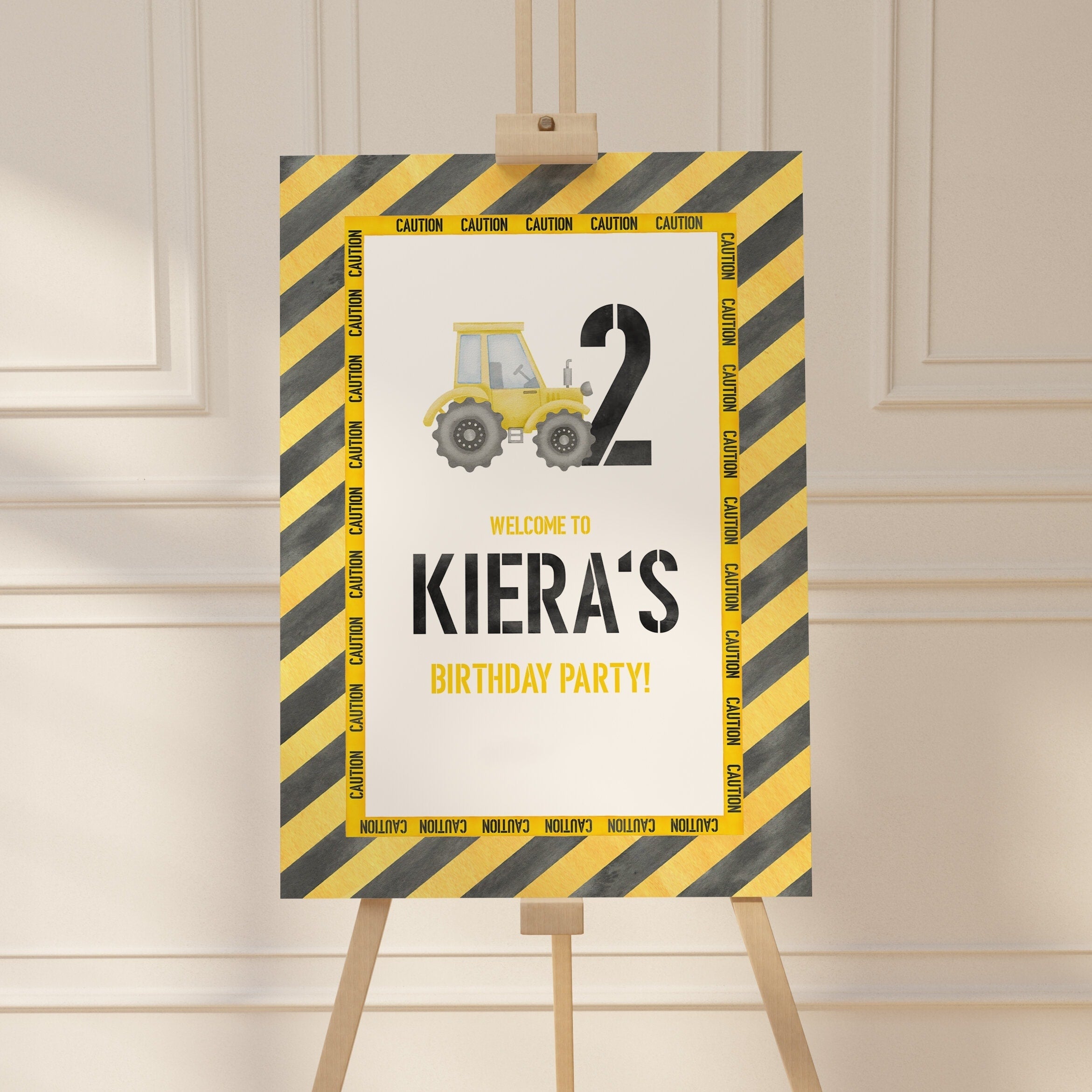 Construction  Birthday - Welcome Sign