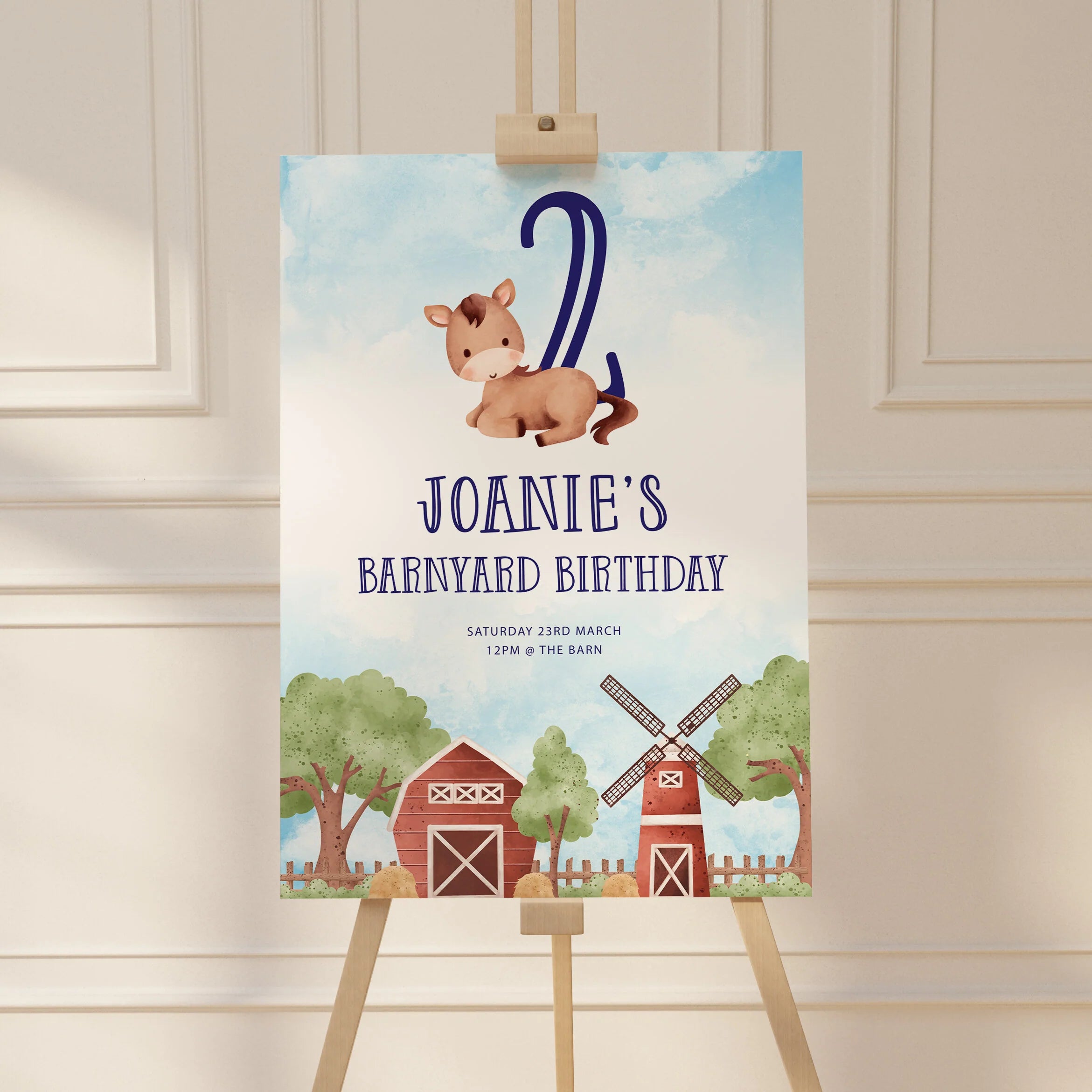 Farm Kids Birthday - Welcome Sign