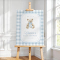 Teddy Blue Baby Shower - Welcome Sign